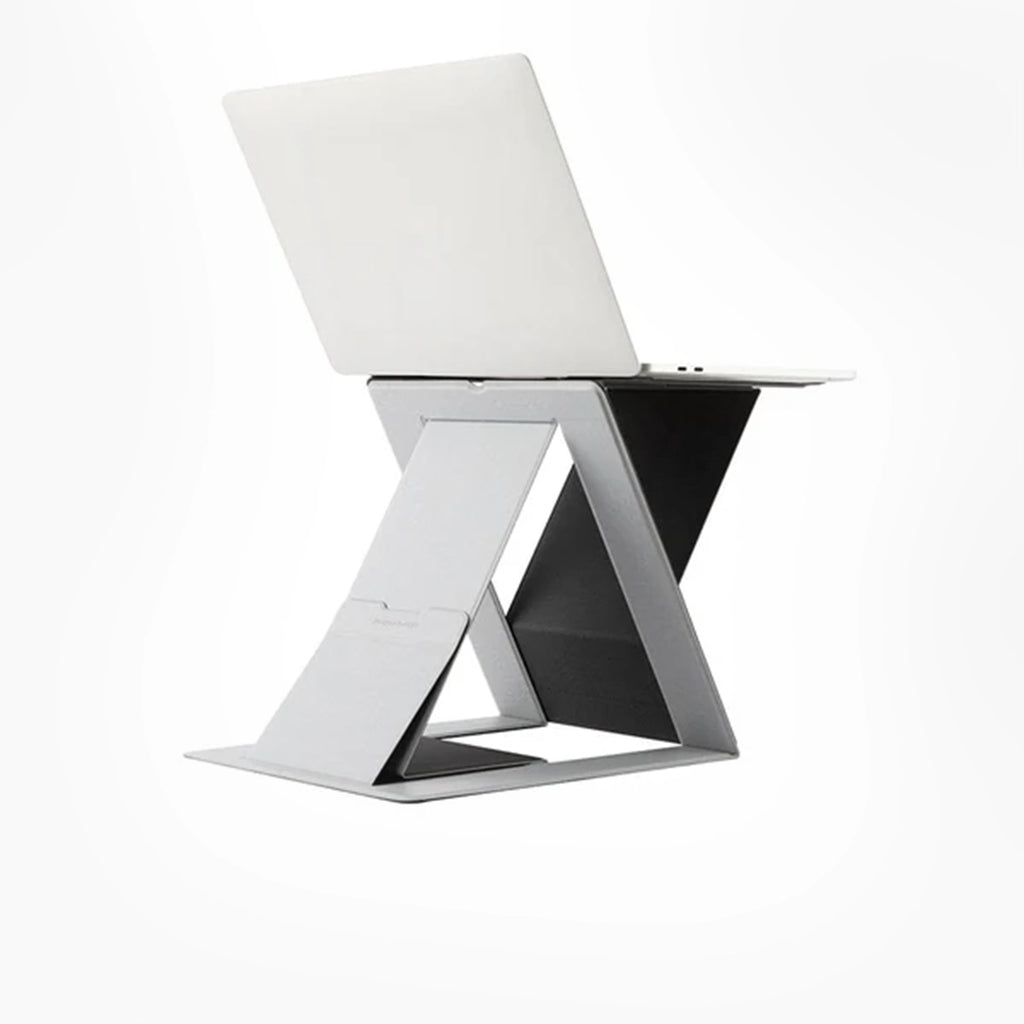 Yntra MOFT Foldable 5 in 1 Sit stand laptop desk - Perspective view white