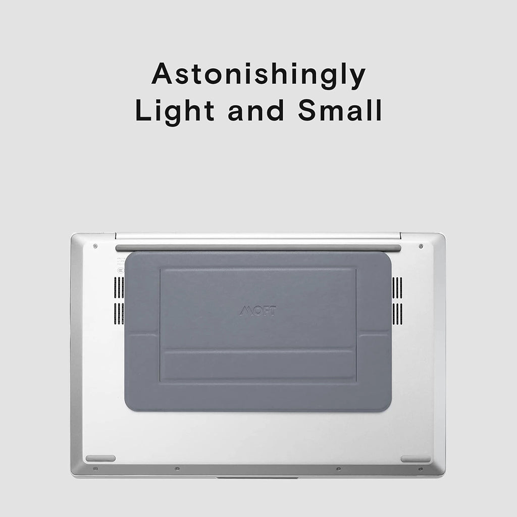 Yntra Moft Airflow laptop stand -installed in a laptop -rear view