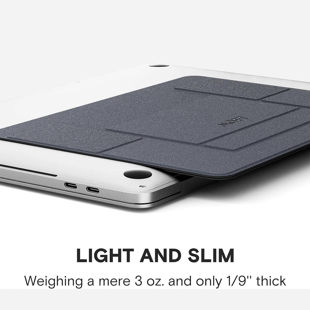 Yntra Moft Invisible laptop stand - placed on a laptop. light and slim