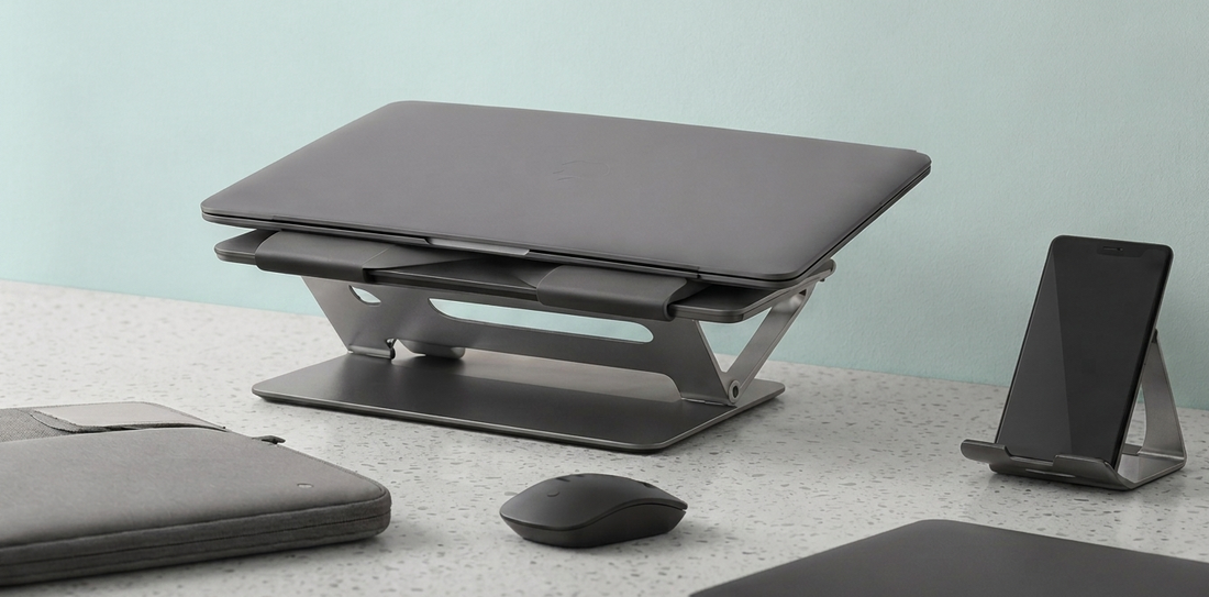 Traditional bulky desk setup